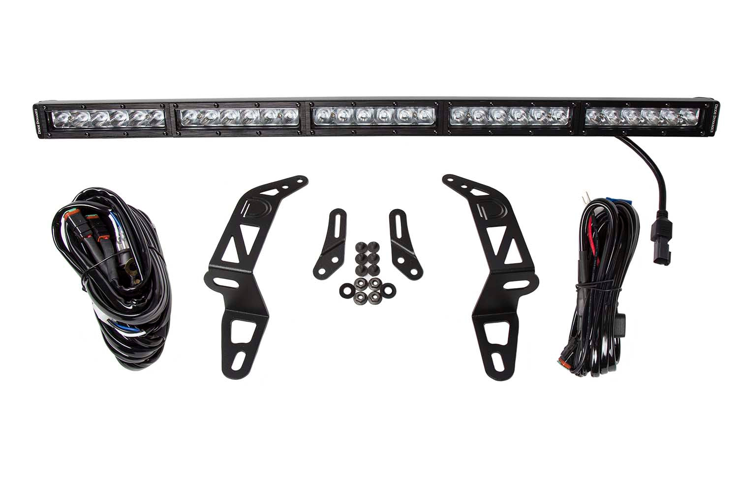 Diode Dynamics 2018-2021 Jeep JL Wrangler Gladiator White Driving Single Stage Series SS30 Bumper Bracket Kit DD6077