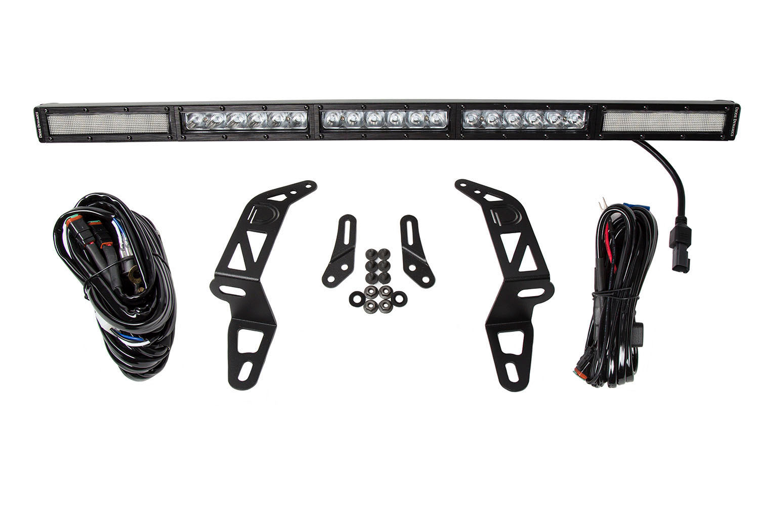 Diode Dynamics 2018-2021 Jeep JL Wrangler Gladiator White Combo Single Stage Series SS30 Bumper Bracket Kit DD6079