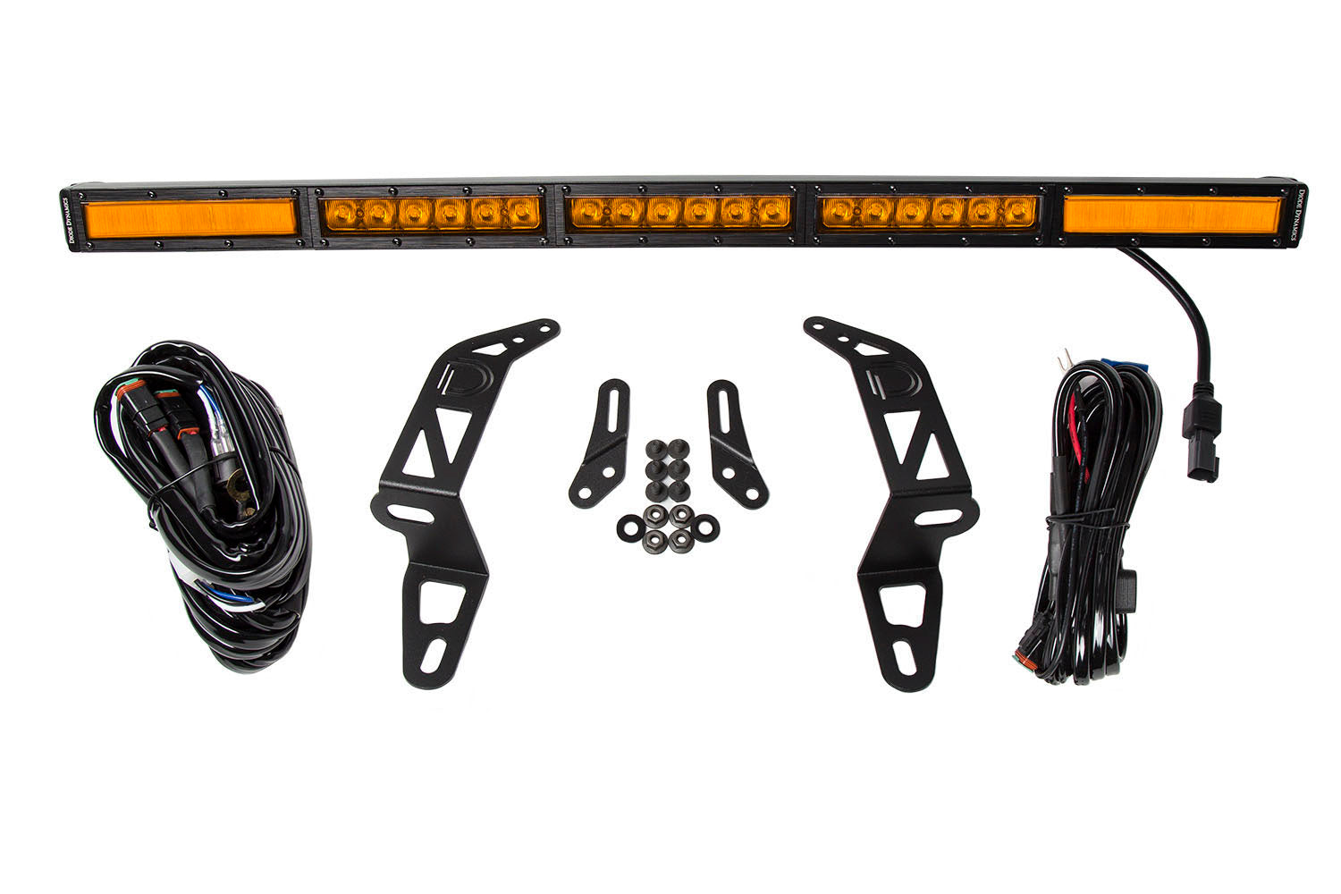 Diode Dynamics 2018-2021 Jeep JL Wrangler Gladiator Amber Combo Single Stage Series SS30 Bumper Bracket Kit DD6082
