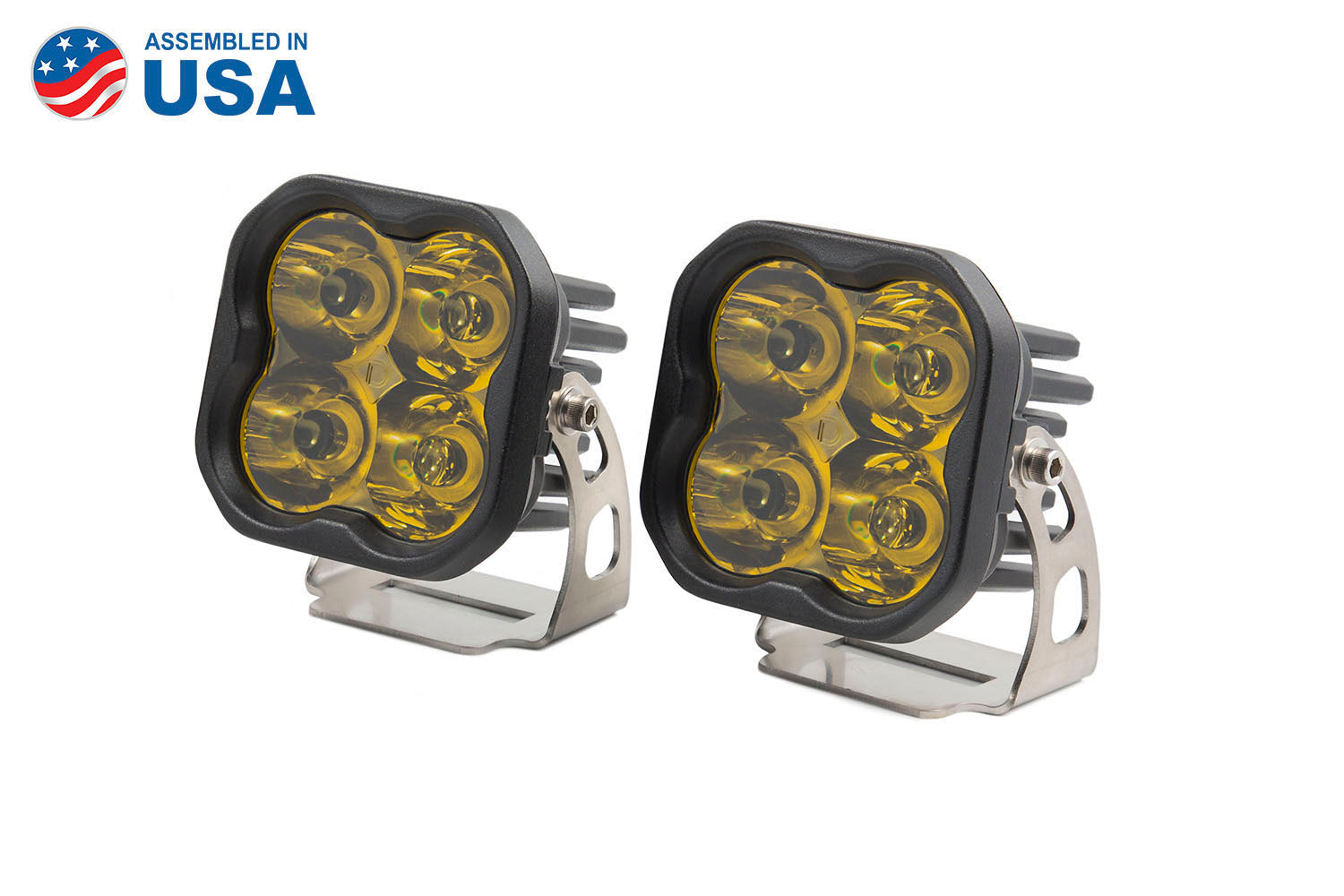 Diode Dynamics Worklight SS3 Sport Yellow Spot Standard Pair DD6127P