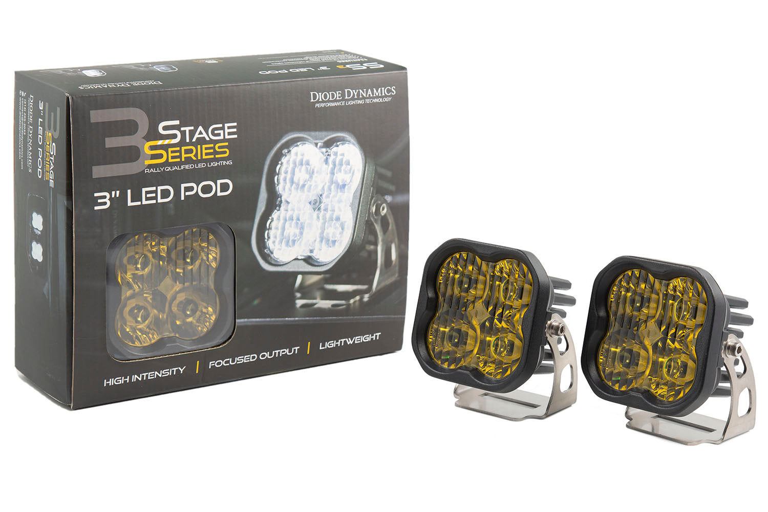 Diode Dynamics Worklight SS3 Sport Yellow Spot Standard Pair DD6127P