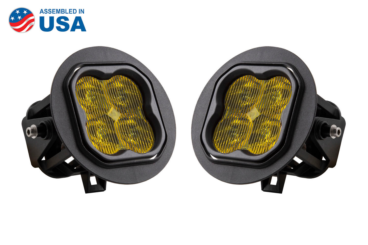 Diode Dynamics 1 300 Lumens Yellow SAE Fog Stage Series 3 Inch Type FT SS3 Fog Light Kit DD6232