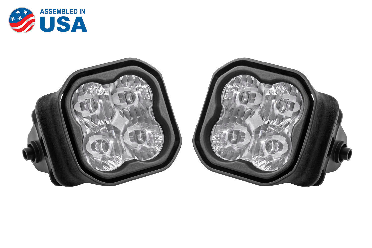 Diode Dynamics Stage Series 3 Inch Type F2 SS3 Fog Light Kit 3,000 Lumens White SAE Driving DD6241