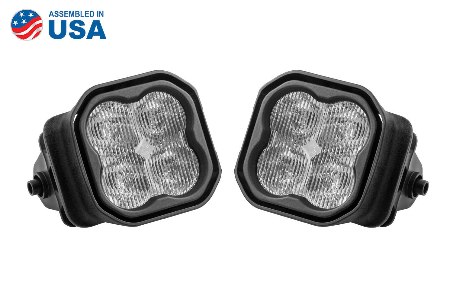 Diode Dynamics Stage Series 3 Inch Type F2 SS3 Fog Light Kit 3,000 Lumens White SAE Fog DD6242