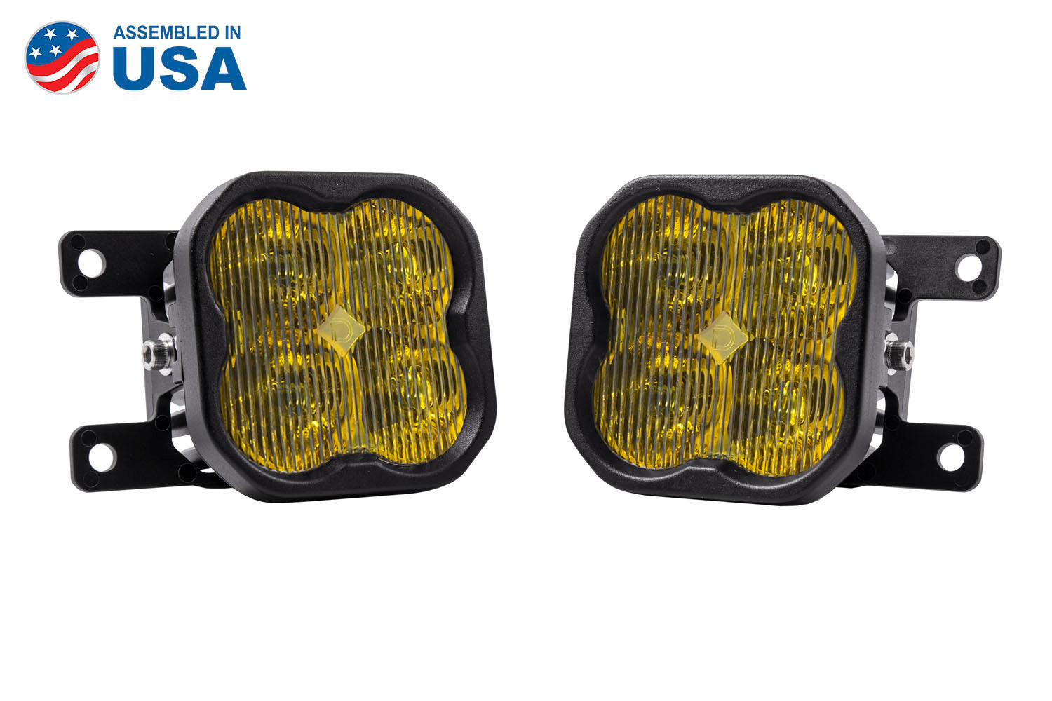 Diode Dynamics 2019-2021 Ford Ranger SS3 Type AS LED Fog Light Kit Pro Yellow SAE DD6347
