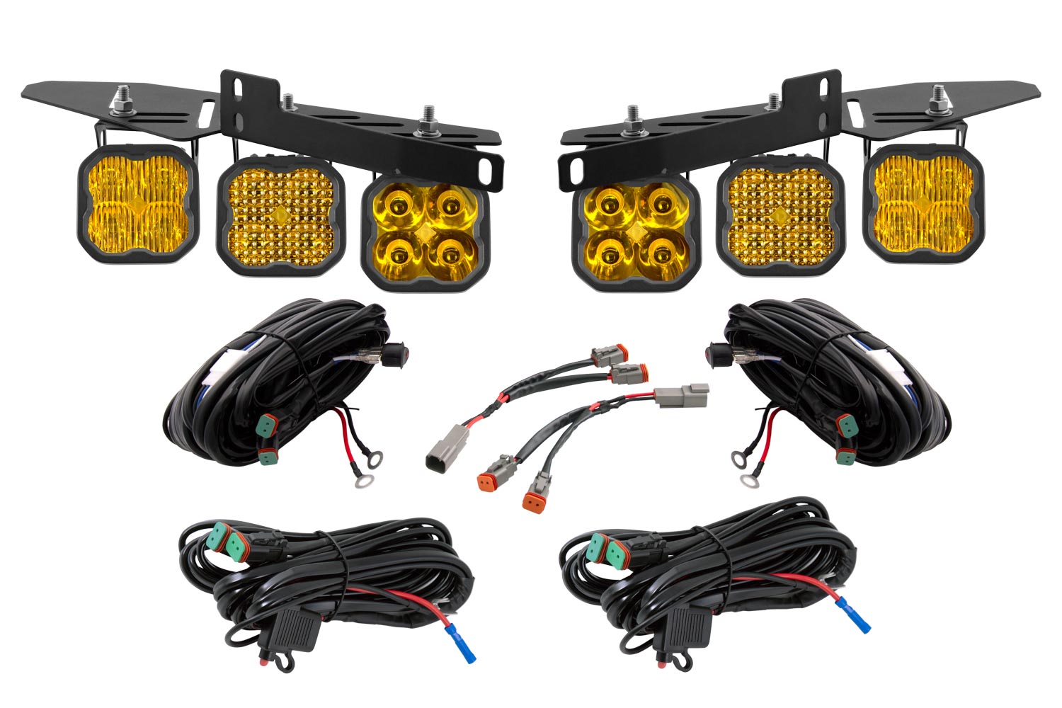 Diode Dynamics 2017-2021 Ford F150 Raptor SS3 Yellow Pro LED Fog Kit DD6366