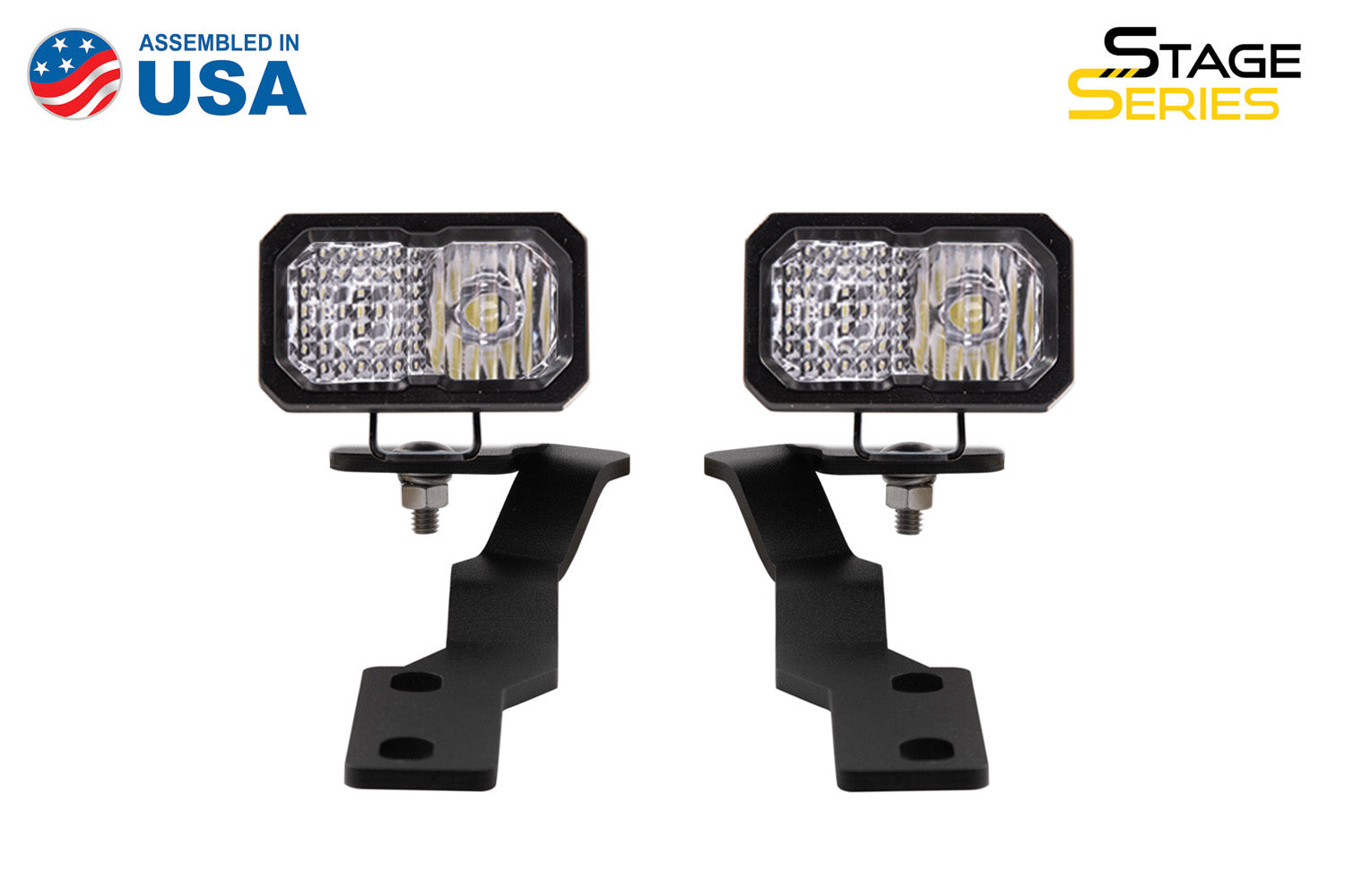 Diode Dynamics 2016-2021 Toyota Tacoma Stage Series 2in Sport White Combo LED Ditch Light Kit DD6376