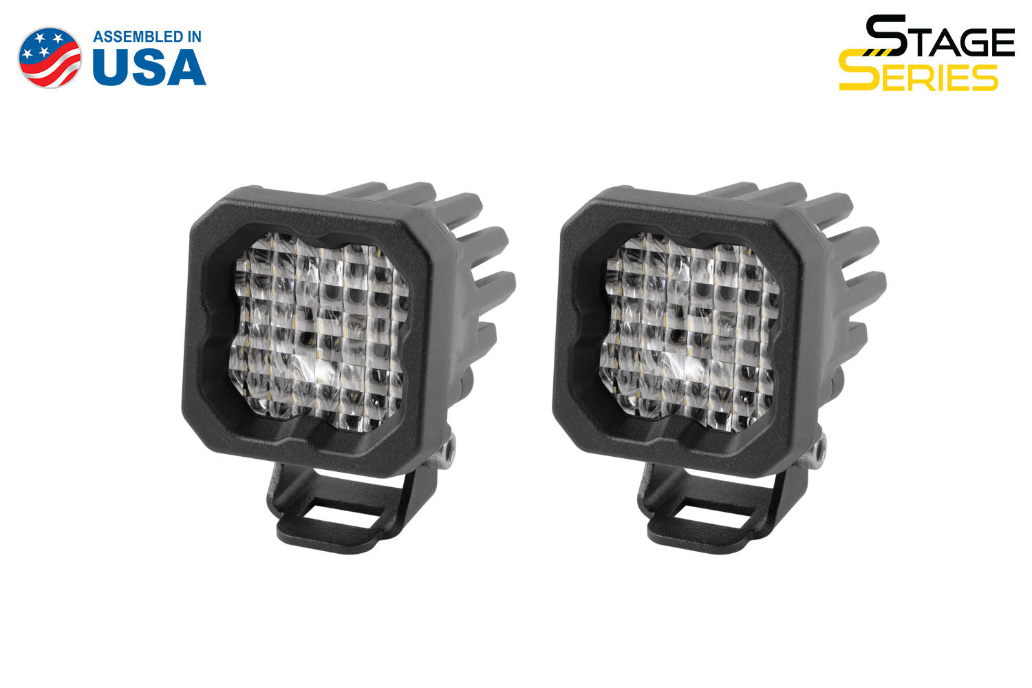 Diode Dynamics Stage Series C1 LED Pod Sport White Wide Standard BBL Pair DD6442P