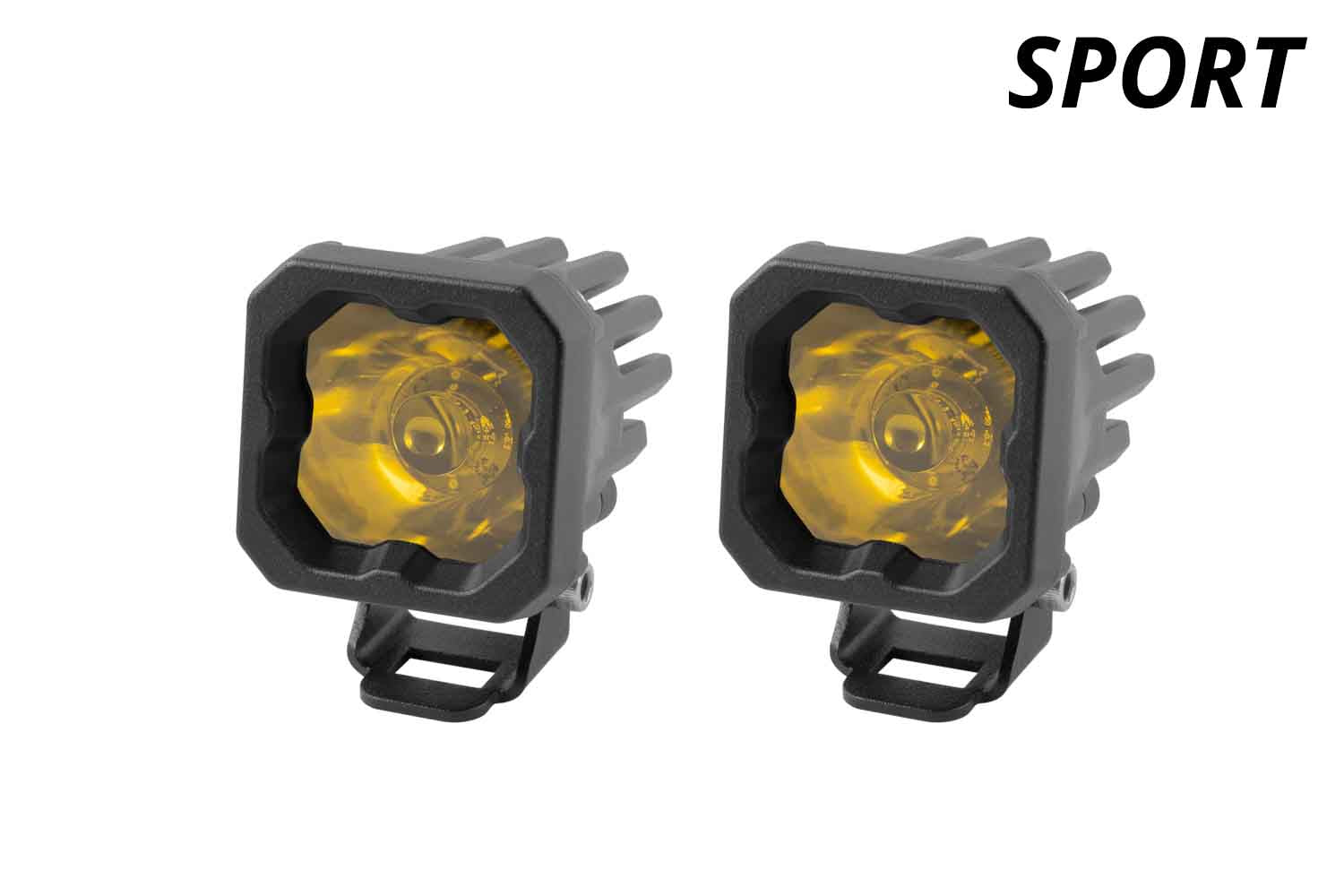 Diode Dynamics Stage Series C1 LED Pod Sport Yellow Wide Standard ABL Pair DD6443P