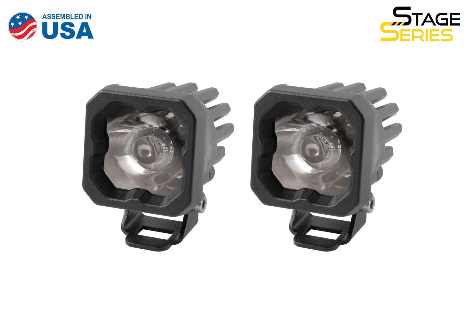 Diode Dynamics Stage Series C1 LED Pod Sport White Spot Standard RBL Pair DD6451P