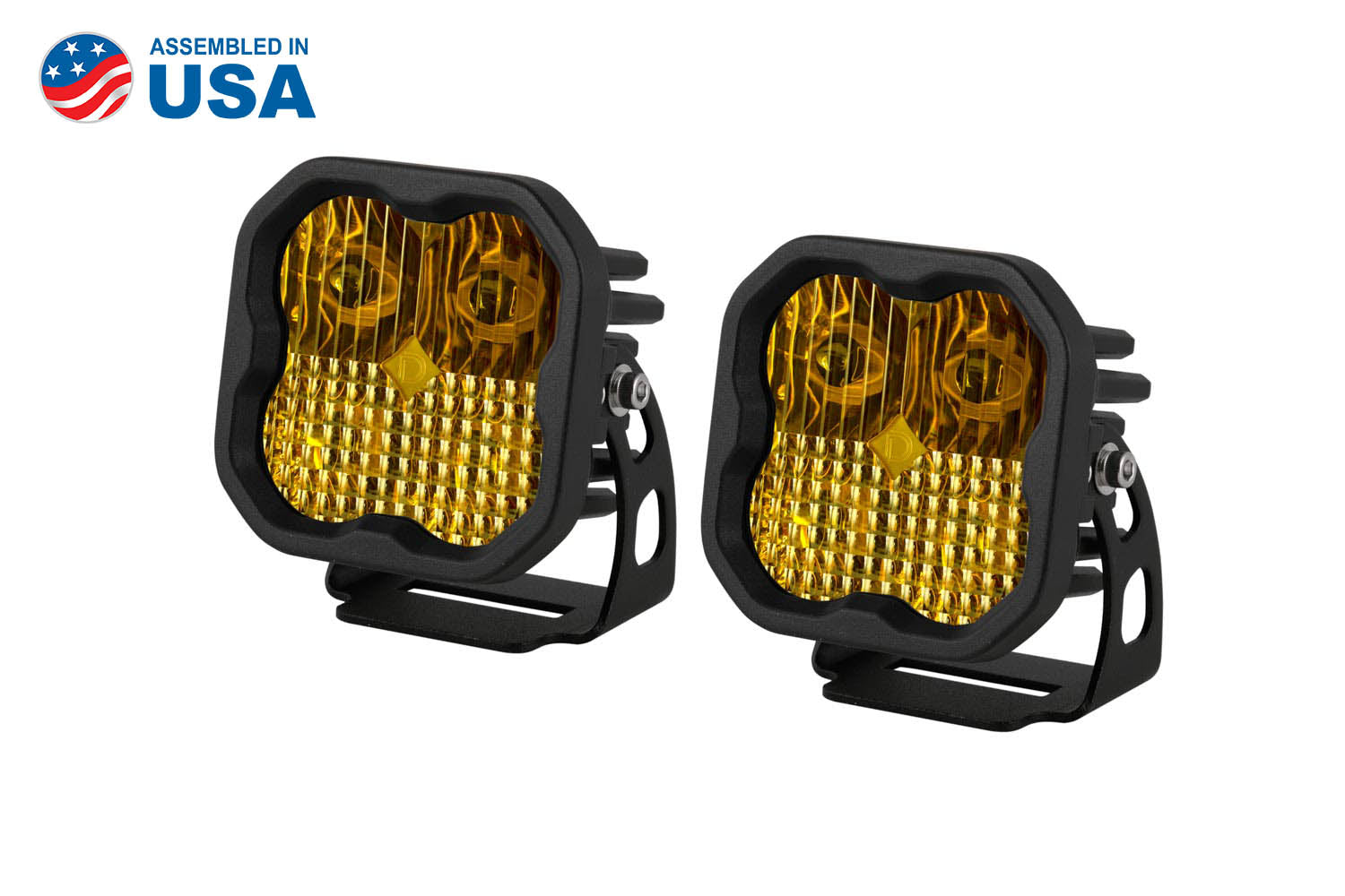 Diode Dynamics SS3 LED Pod Sport Yellow Combo Standard Pair DD6480P