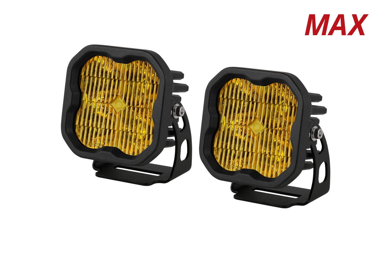 Diode Dynamics SS3 SAE Fog Yellow LED Pod Max Yellow SAE Fog Standard Pair DD6492P