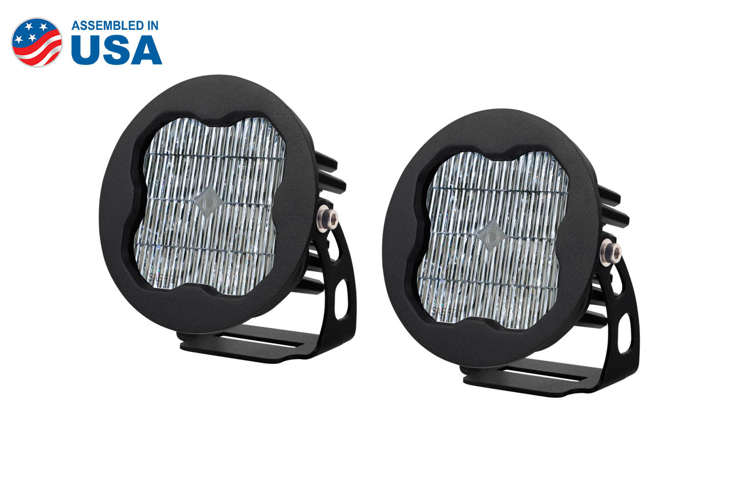 Diode Dynamics SS3 LED Pod Max White SAE Fog Round Pair DD6494P