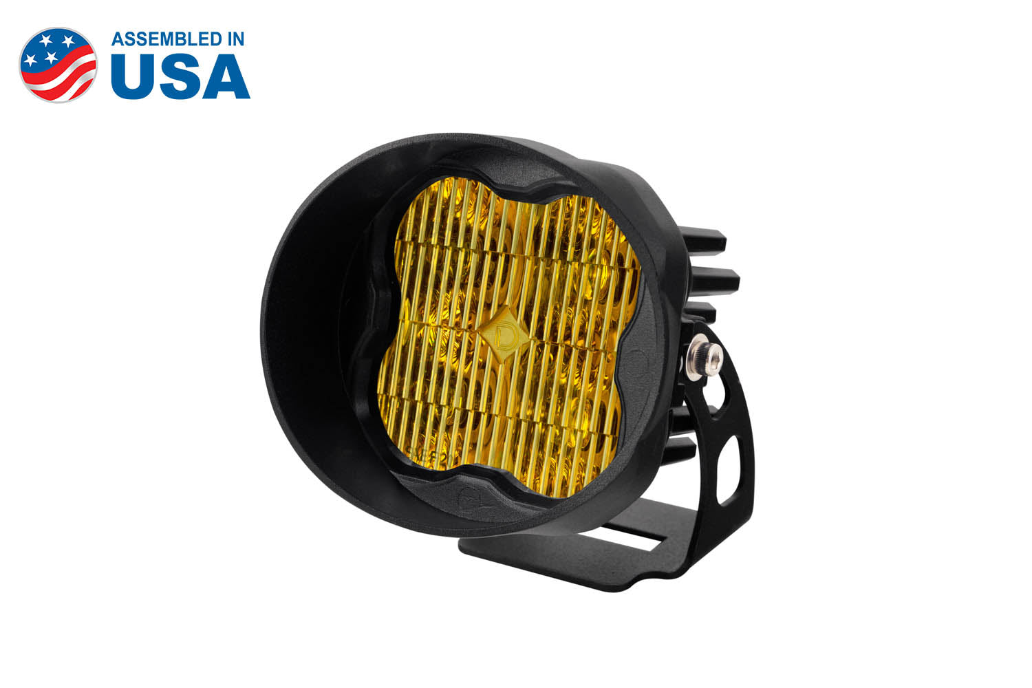 Diode Dynamics SS3 LED Pod Max Yellow SAE Fog Angled LH Single DD6503S