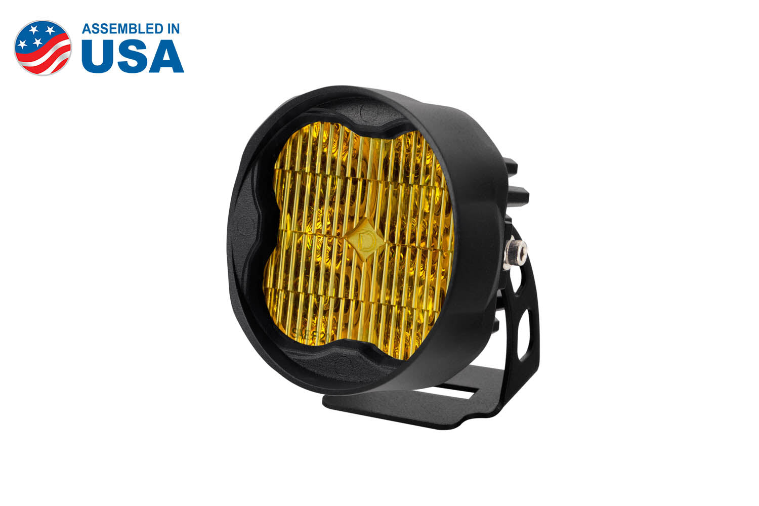 Diode Dynamics SS3 LED Pod Max Yellow SAE Fog Angled RH Single DD6504S