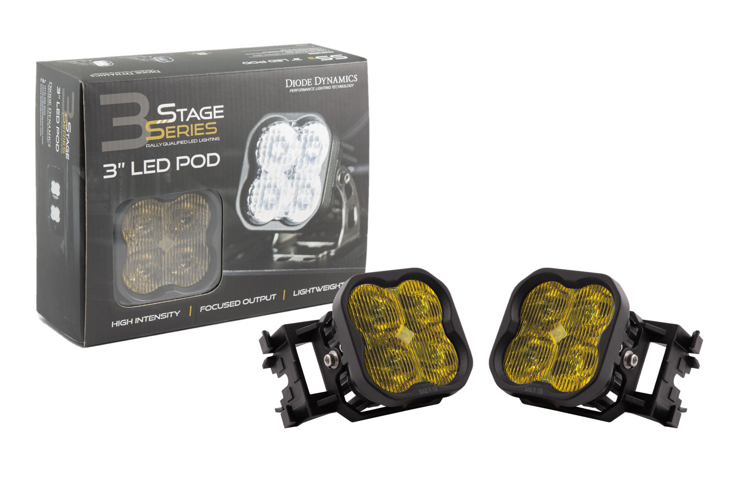 Diode Dynamics White SAE DOT Fog Sport SS3 Type X LED Fog Light Kit DD6546