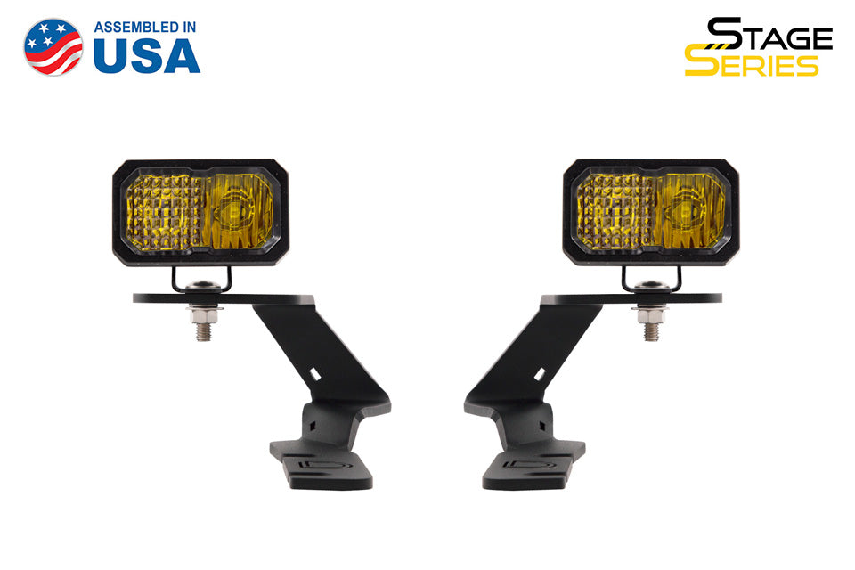 Diode Dynamics 2019-2021 Ford Ranger Stage Series 2in Pro Yellow Combo LED Ditch Light Kit DD6590