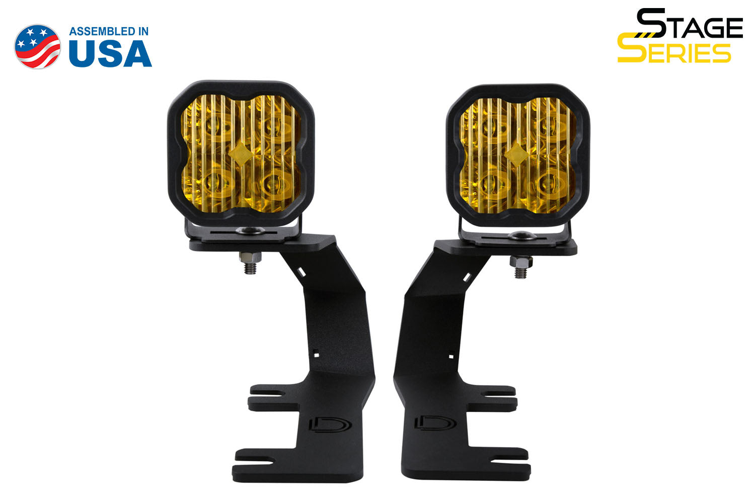 Diode Dynamics 2014-2019 GMC Sierra 1500 Chevrolet Silverado 1500 Sport Yellow Driving SS3 LED Ditch Light Kit DD6656