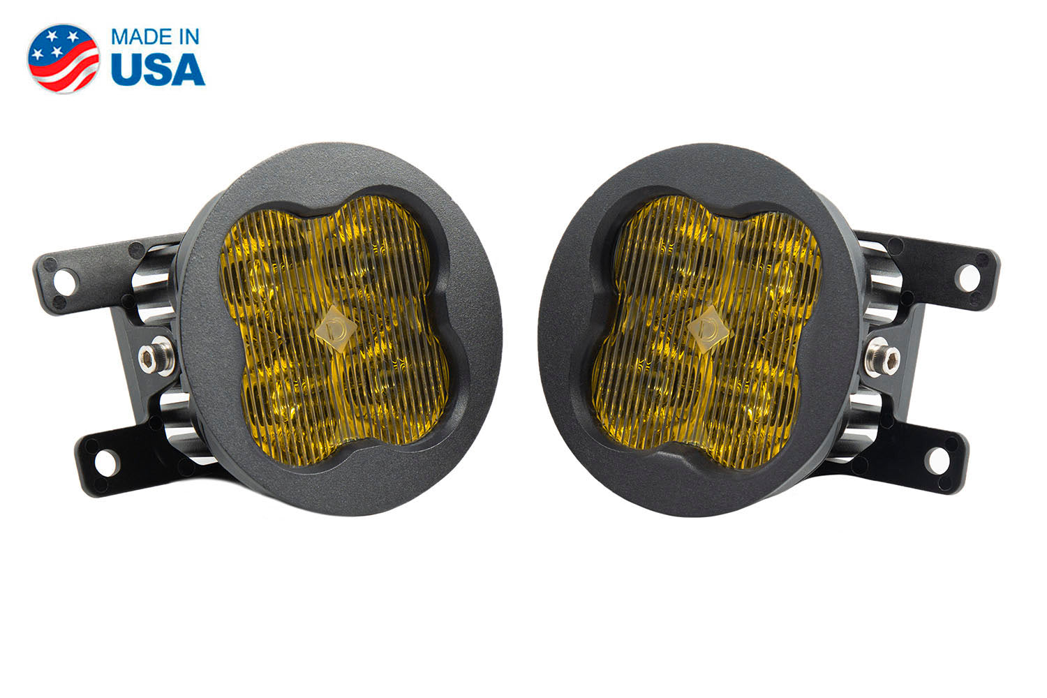 Diode Dynamics SS3 LED Pod Max Type A Kit Yellow SAE Fog DD6685