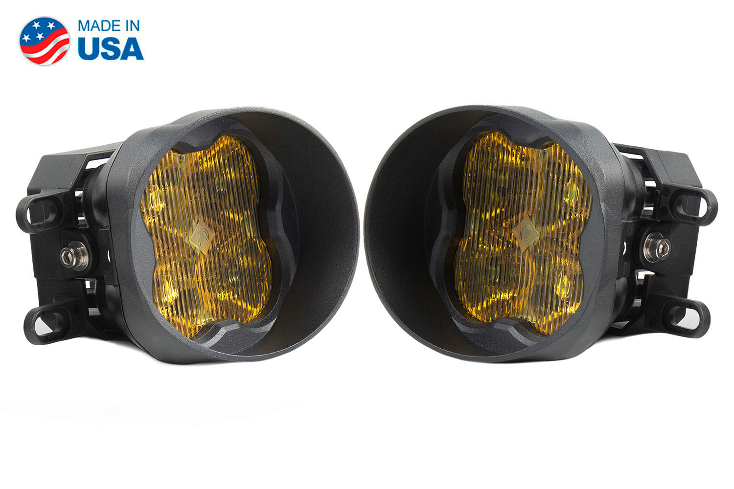 Diode Dynamics SAE Fog SS3 LED Pod Max Yellow Type B Kit DD6687