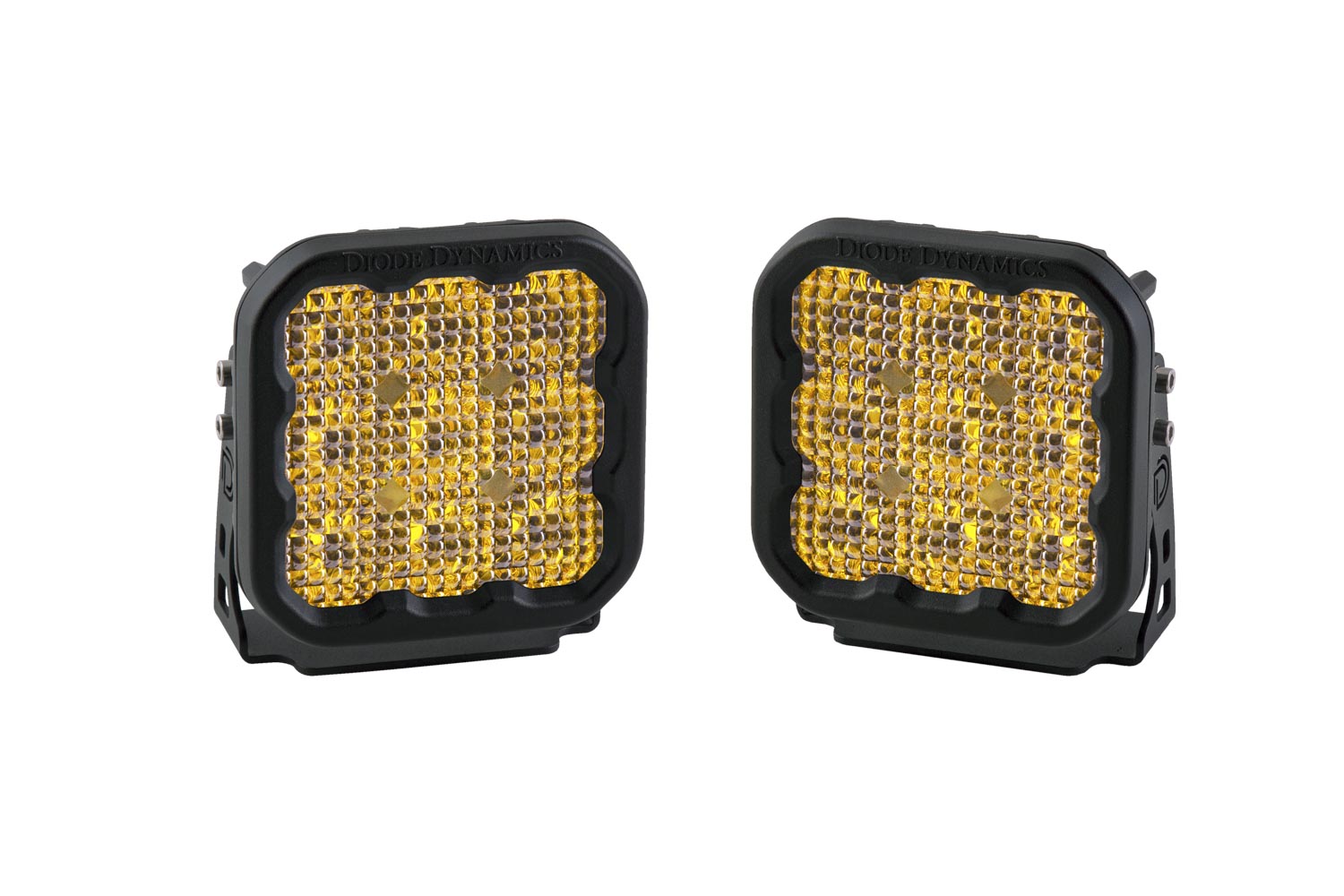 Diode Dynamics SS5 LED Pod Sport Yellow Flood Pair DD6773P