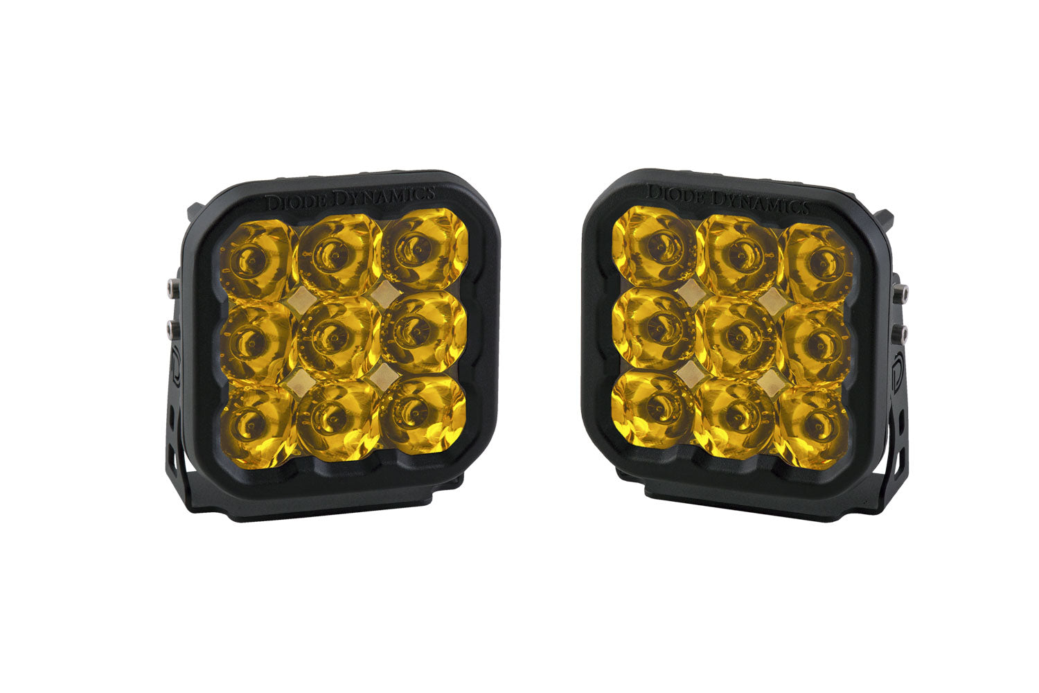 Diode Dynamics SS5 LED Pod Pro Yellow Spot Pair Sport Universal DD6777P