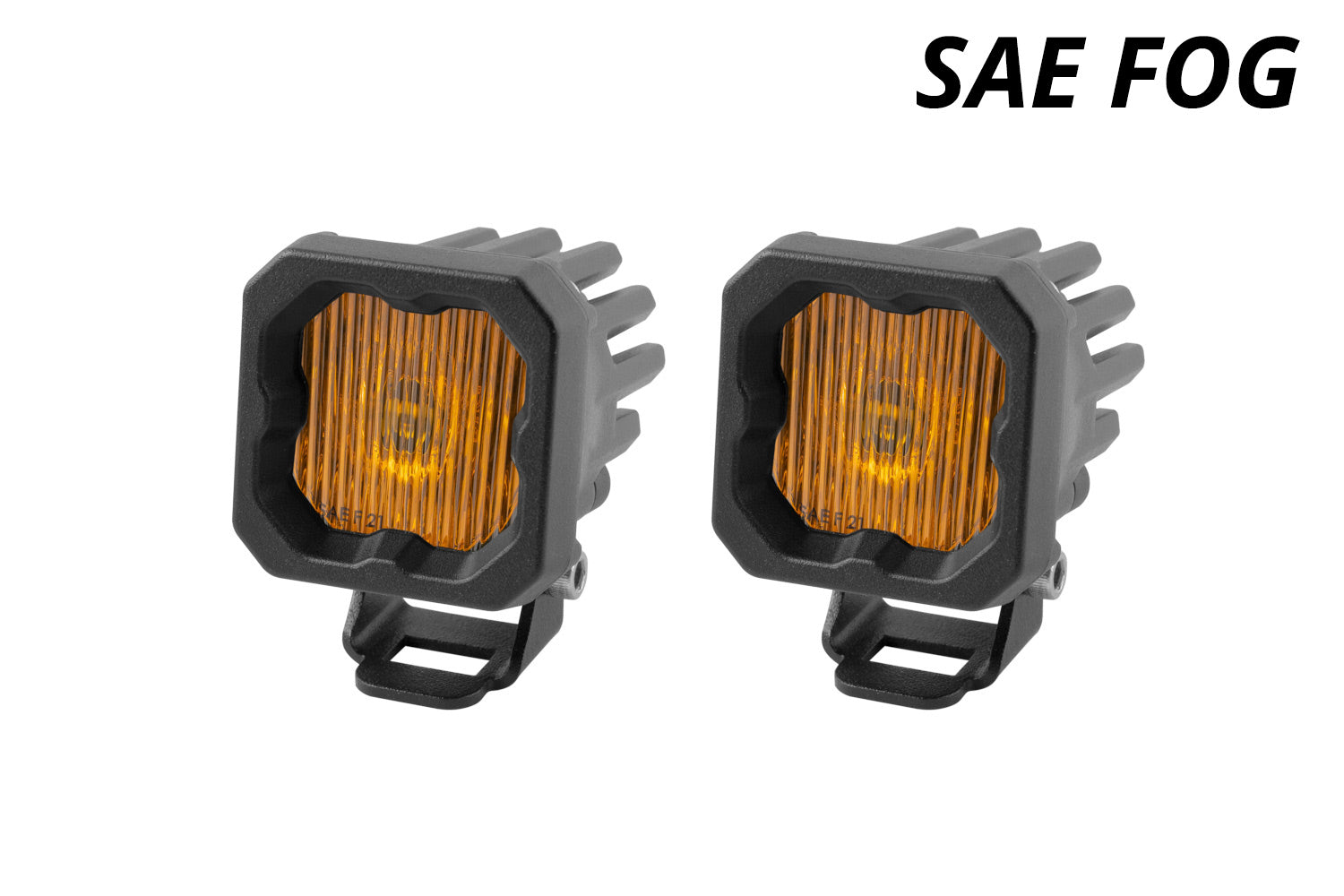 Diode Dynamics Stage Series C1 LED Pod Yellow SAE DOT Fog Standard ABL Pair DD6848P