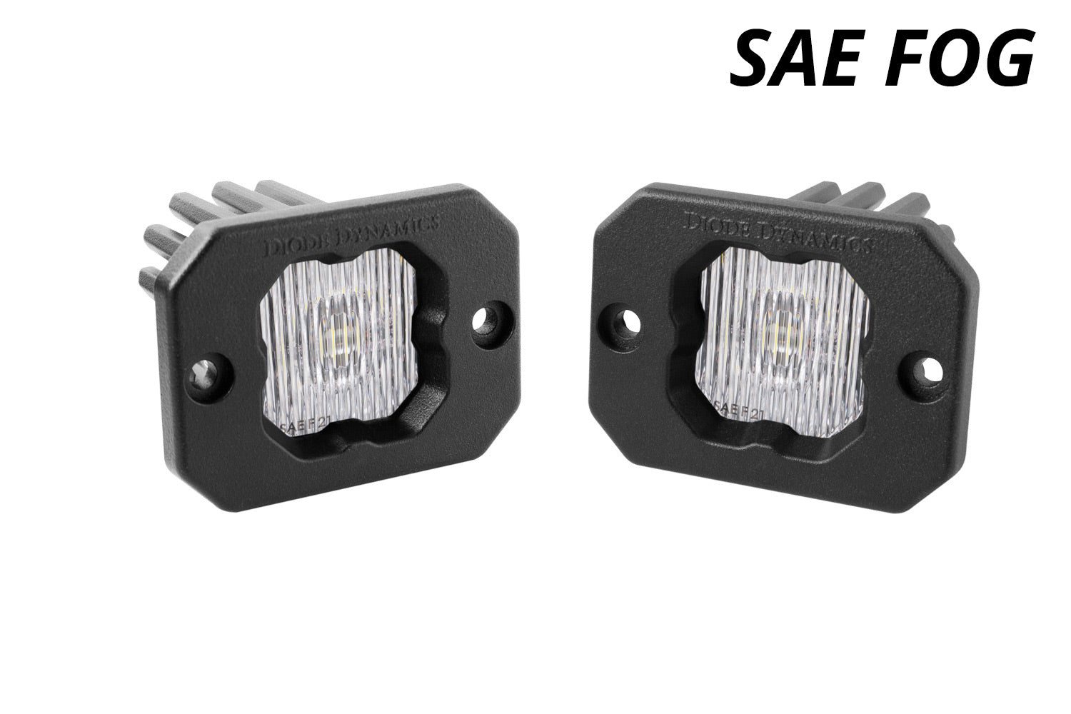 Diode Dynamics Stage Series C1 LED Pod White SAE DOT Fog Flush WBL Pair DD6849P