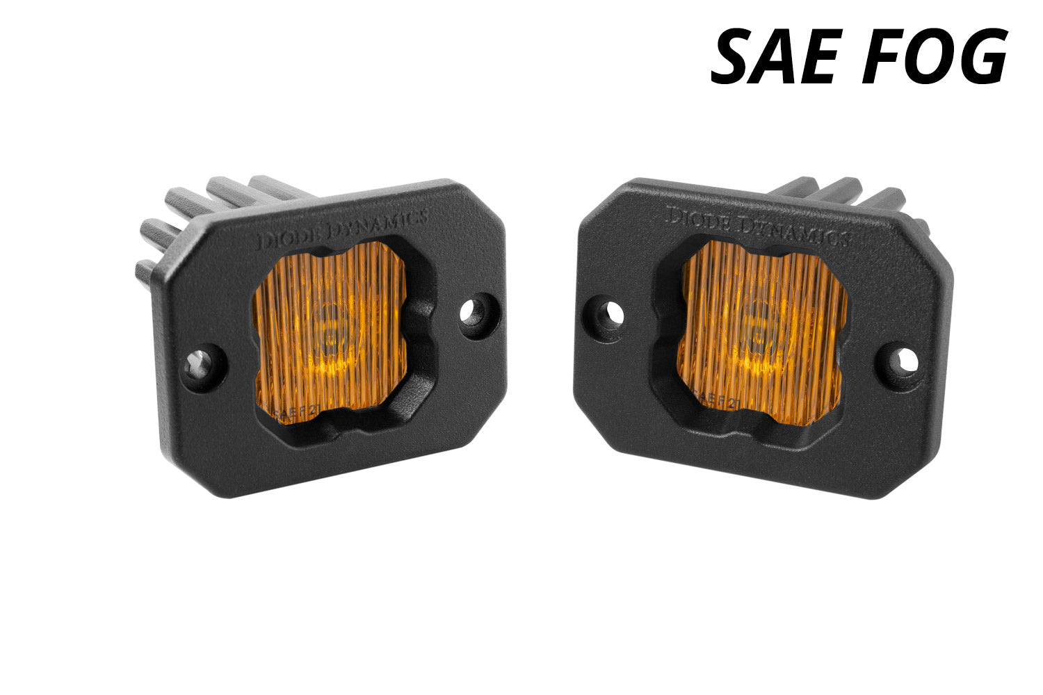 Diode Dynamics Stage Series C1 LED Pod Yellow SAE DOT Fog Flush ABL Pair DD6851P