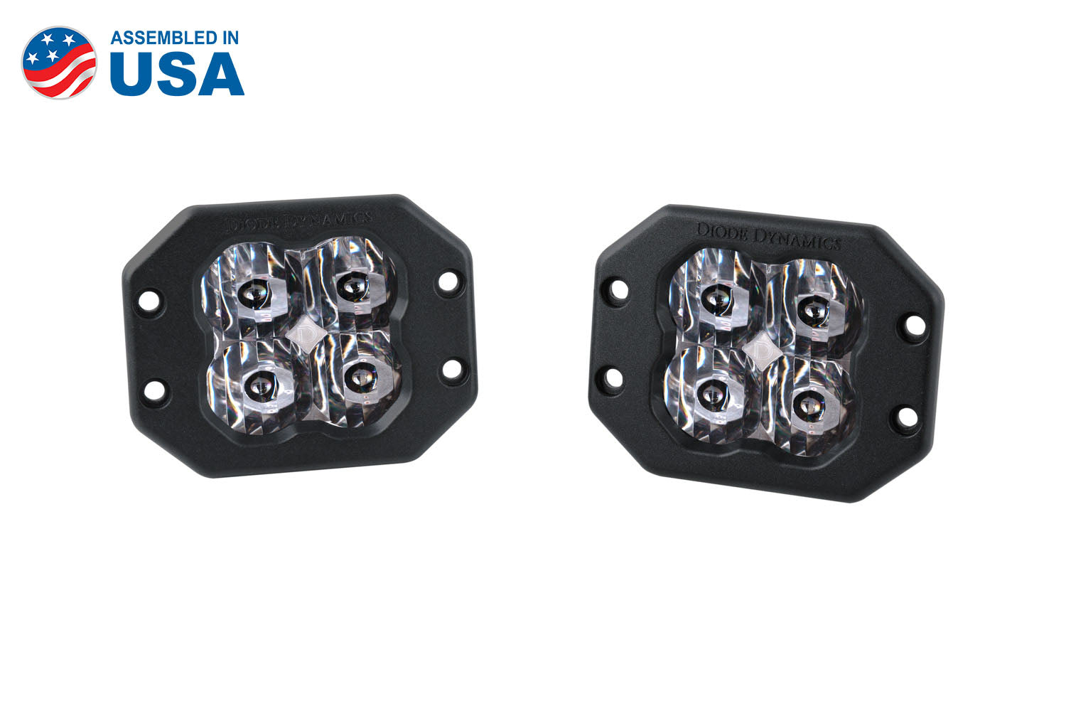 Diode Dynamics SS3 Sport WBL White SAE Driving Flush Pair Universal DD6911P