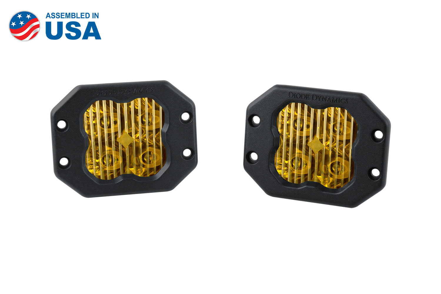 Diode Dynamics SS3 Sport ABL Yellow Driving Flush Pair DD6923P