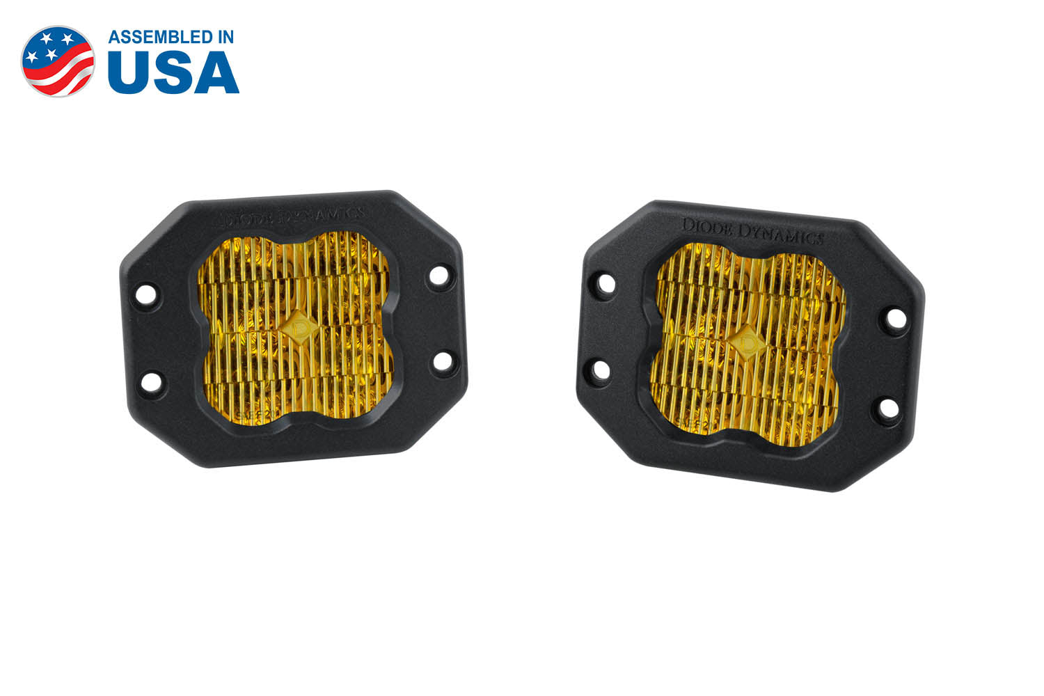 Diode Dynamics SS3 Sport ABL Yellow SAE Fog Flush Pair DD6924P