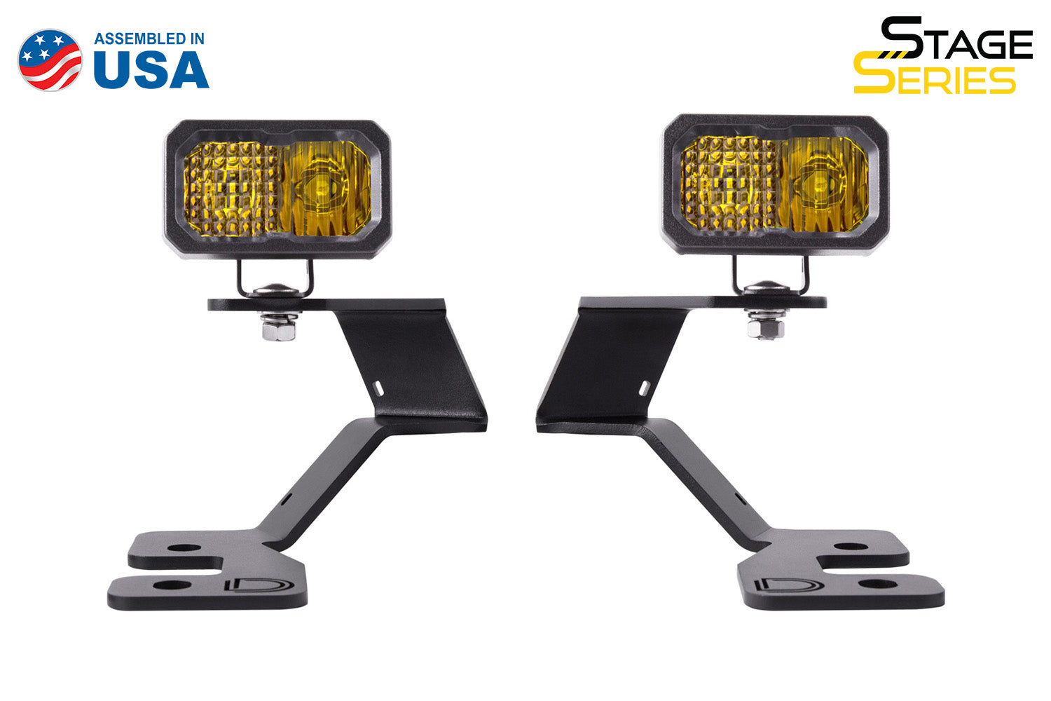 Diode Dynamics 2021 Ford Bronco Sport Stage Series 2in Pro Yellow Combo LED Ditch Light Kit DD7145