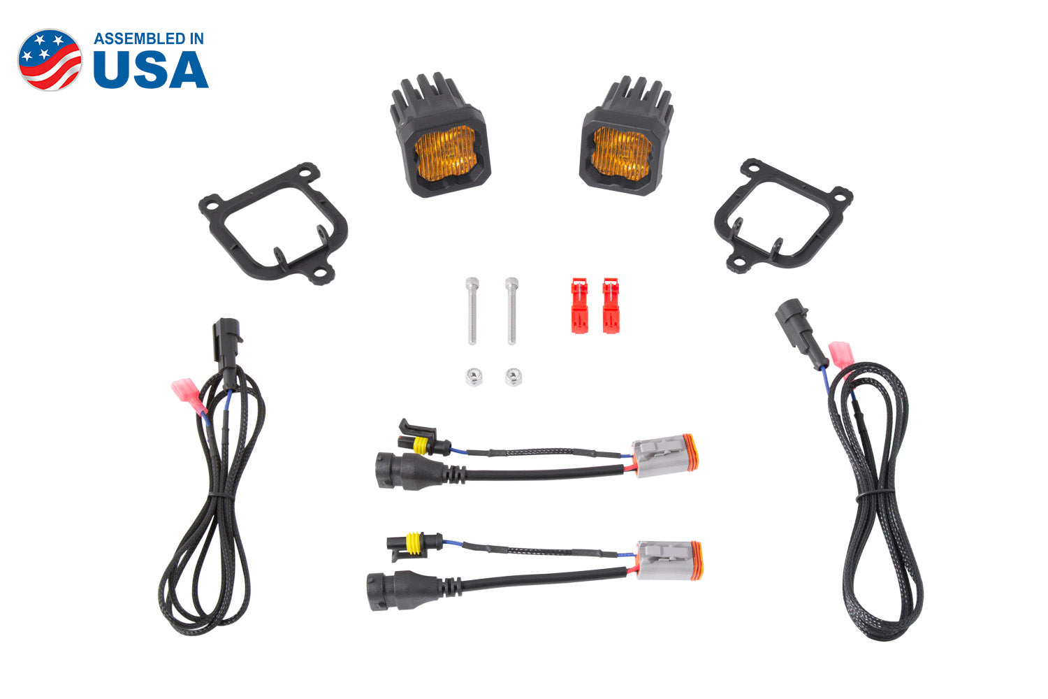 Diode Dynamics SSC1 Type FBS Yellow SAE Fog Universal LED Fog Light Kit DD7175