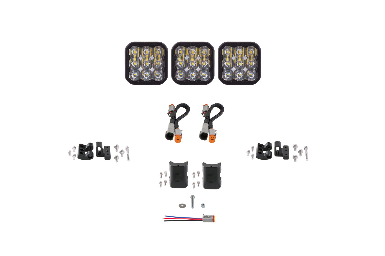Diode Dynamics SS5 Sport Universal CrossLink 3-Pod Lightbar White Driving DD7204