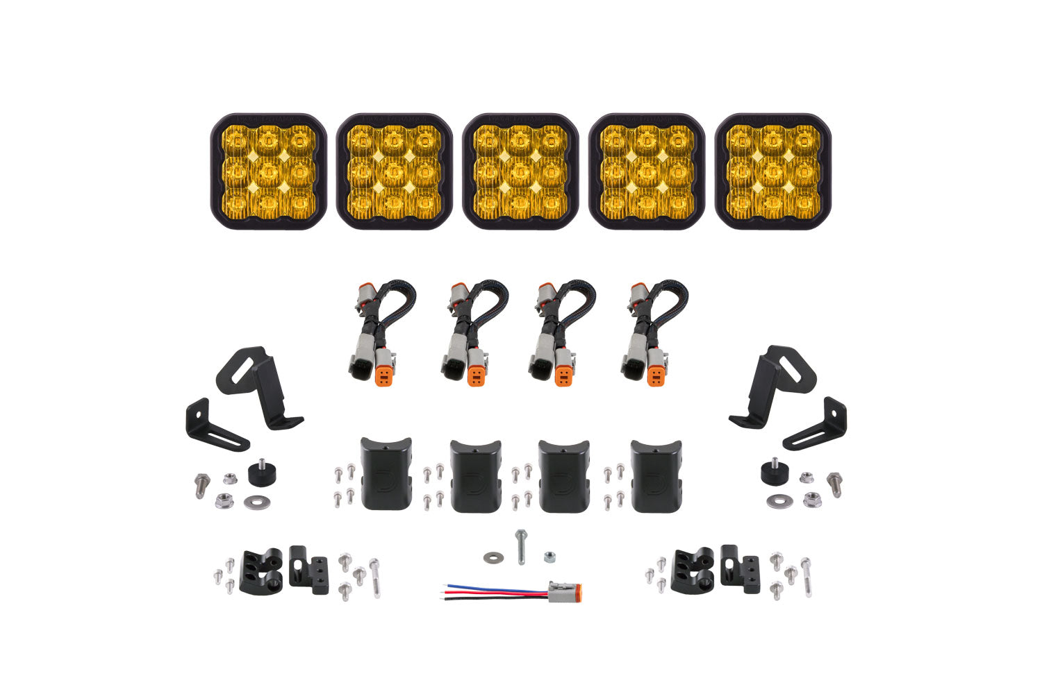 Diode Dynamics SS5 Sport Universal CrossLink 5-Pod Lightbar Yellow Driving DD7209