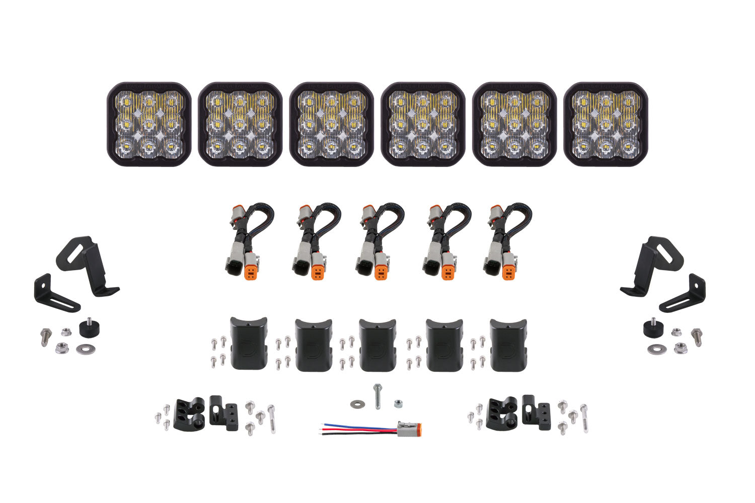 Diode Dynamics SS5 Sport Universal CrossLink 6-Pod Lightbar White Driving DD7210
