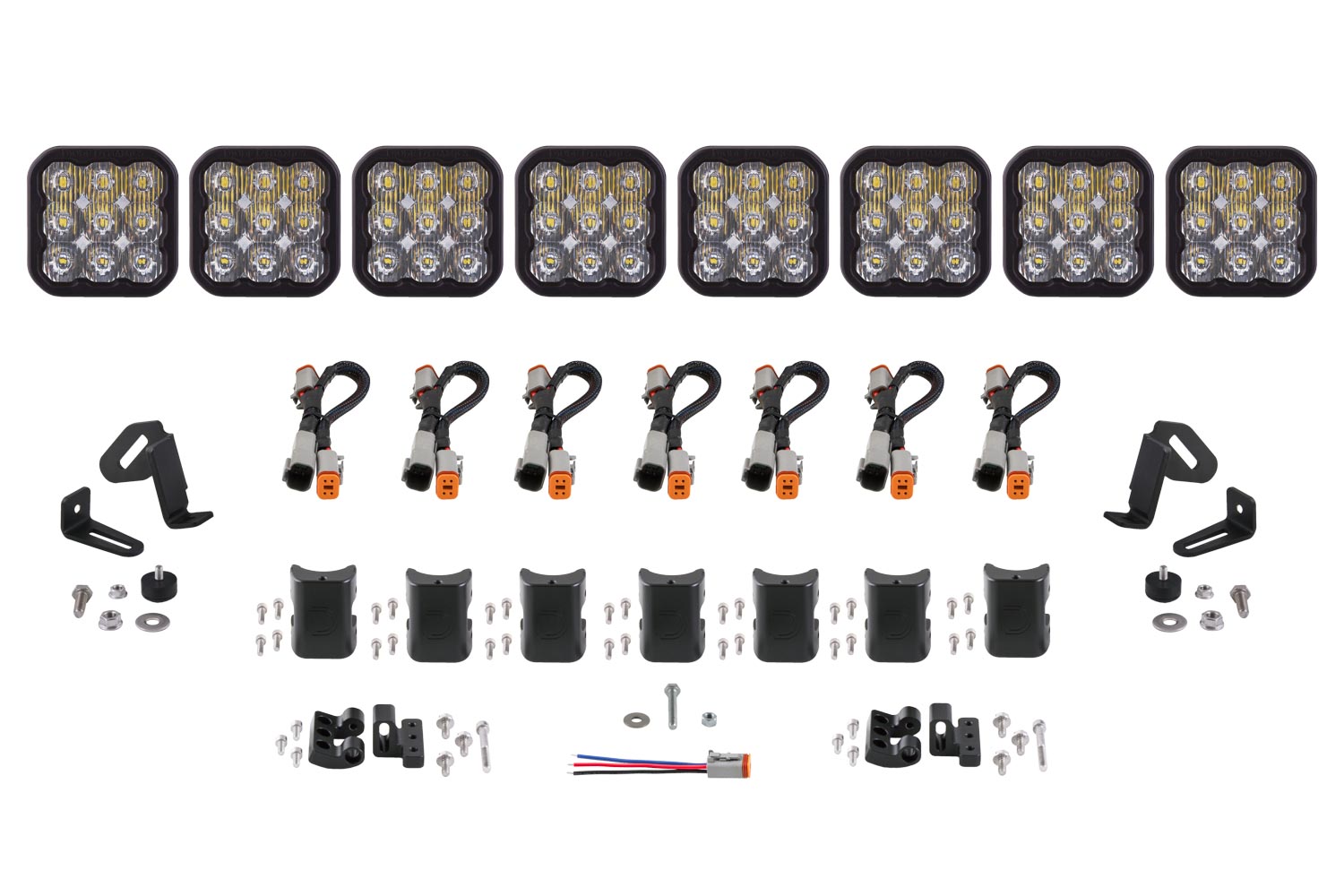 Diode Dynamics SS5 Sport Universal CrossLink 8-Pod Lightbar White Driving DD7214