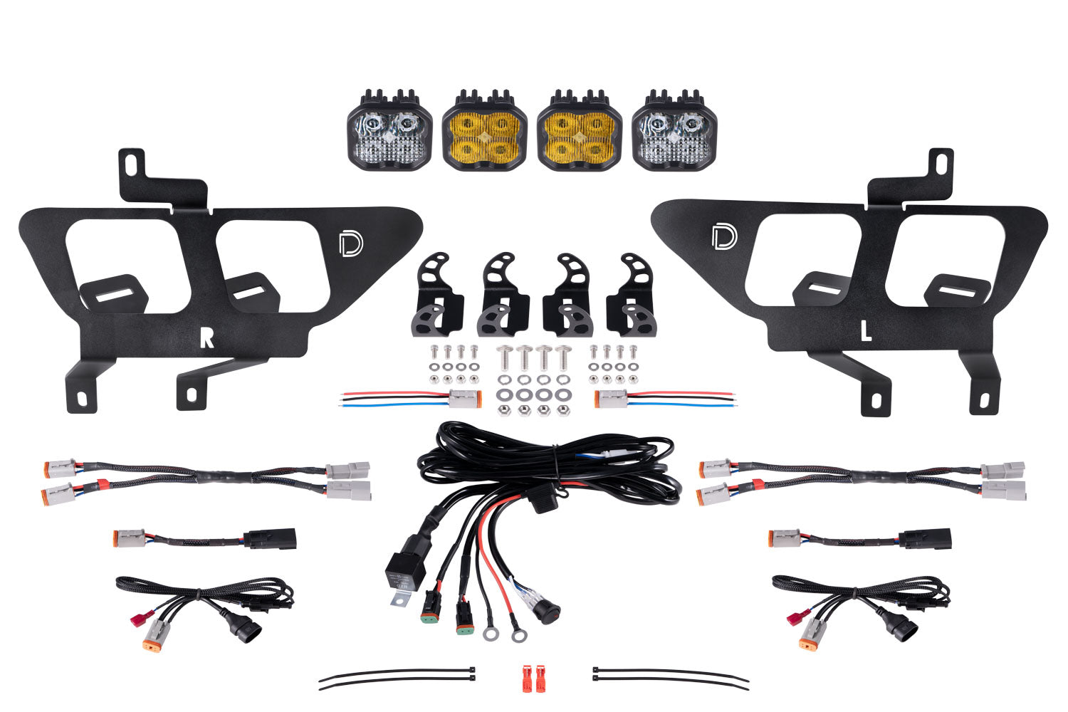 Diode Dynamics 2021-2022 Ford F-150 Yellow Pro SS3 LED Fog Pocket Kit DD7313