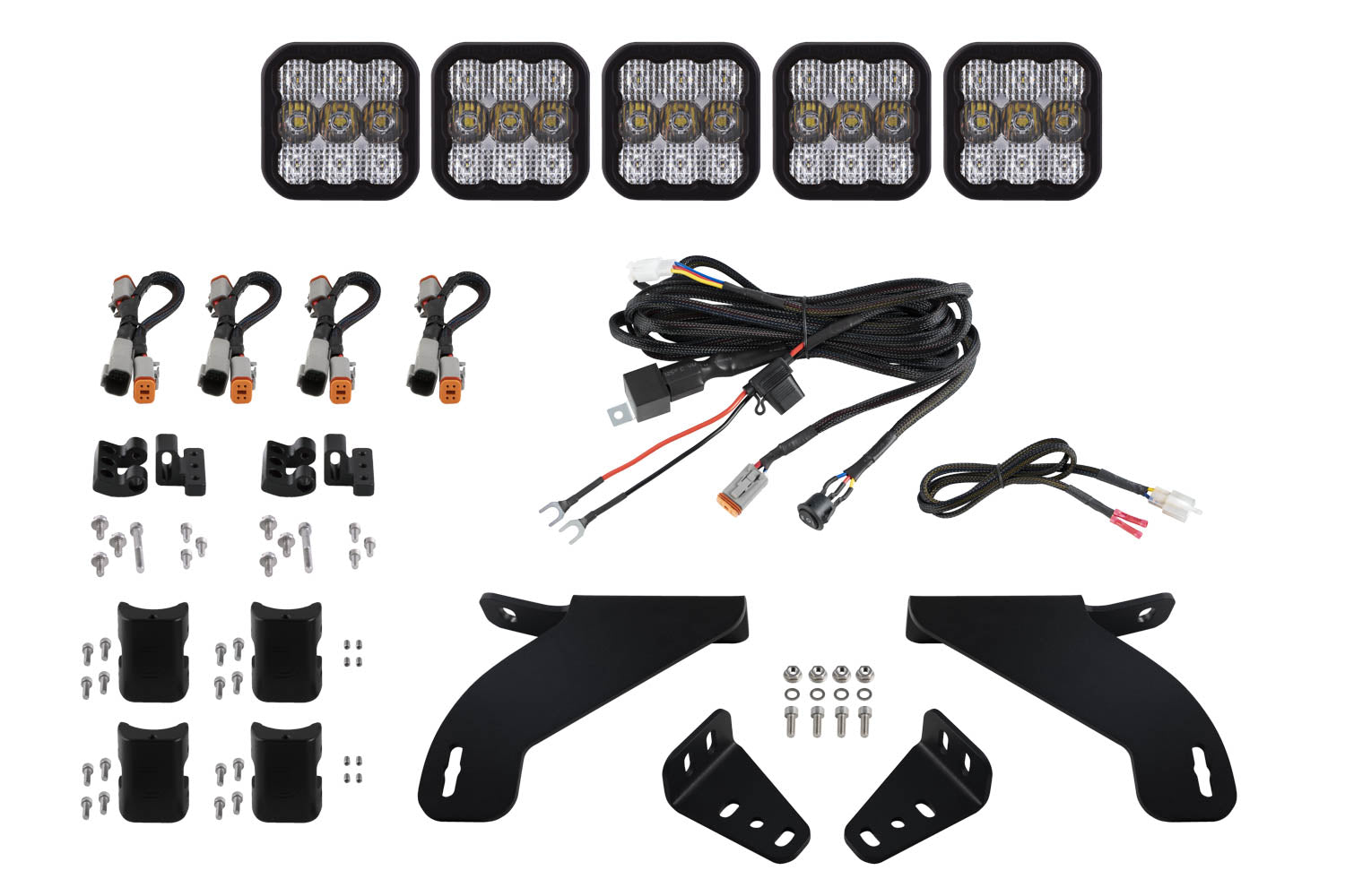 Diode Dynamics 2021-2022 Ford F-150 Sport White Combo SS5 Grille CrossLink Lightbar Kit DD7317
