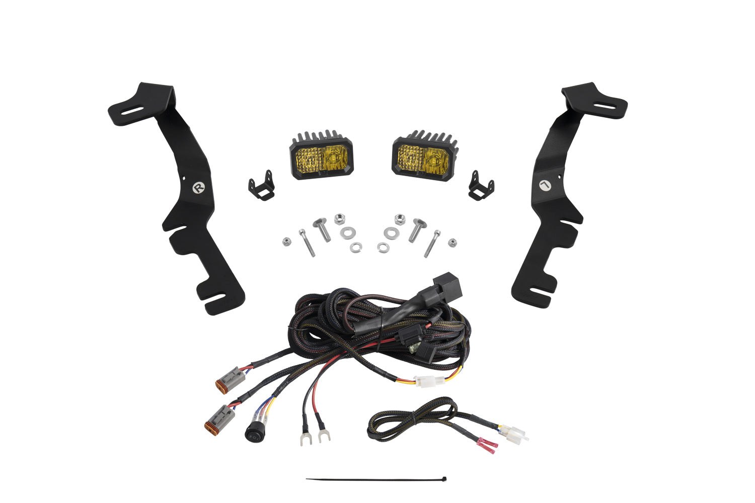 Diode Dynamics 2019-2023 Dodge Ram 1500 C2 Sport Yellow Combo Stage Series Ditch Light Kit DD7596