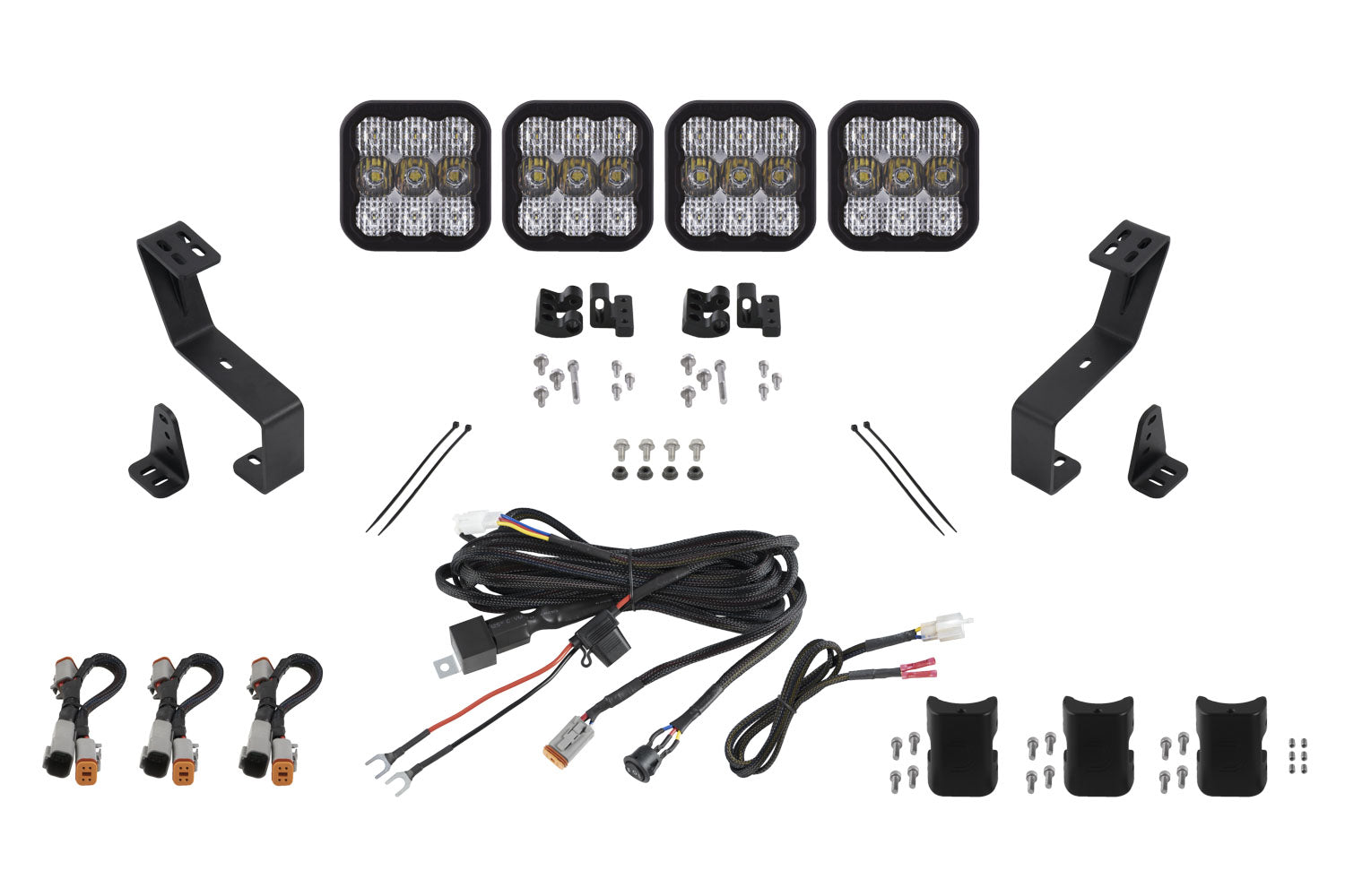 Diode Dynamics 2019-2023 Dodge Ram 1500 Sport White Combo SS5 Grille CrossLink Light Bar Kit DD7608