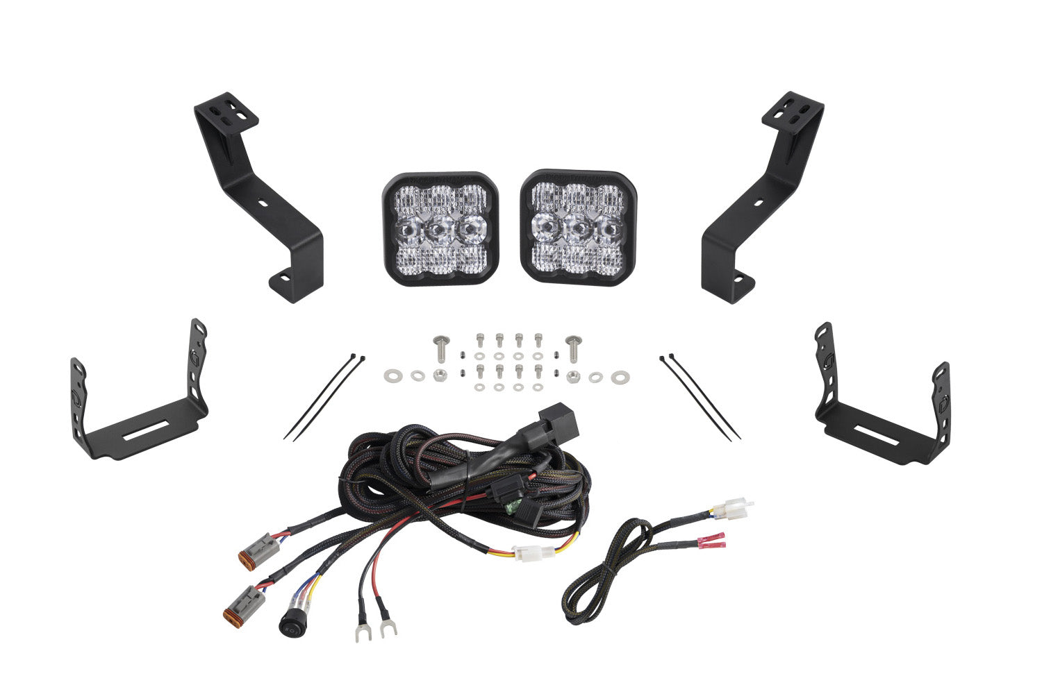 Diode Dynamics 2019-2023 Dodge Ram 1500 Pro White Combo SS5 Bumper LED Pod Light Kit DD7615