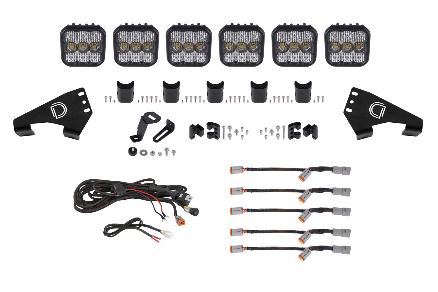 Diode Dynamics 2020-2023 Polaris RZR SS5 Sport CrossLink Roof White Combo Lightbar Kit DD7630