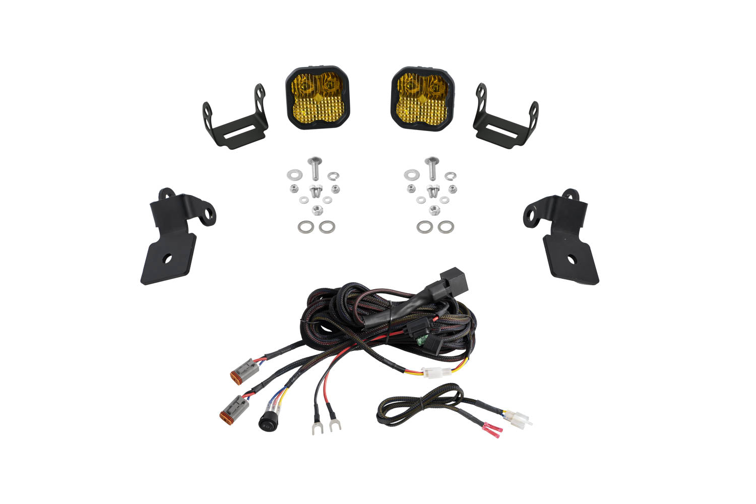 Diode Dynamics 2020-2023 Polaris RZR SS3 Sport Yellow Combo A-Pillar LED Pod Kit DD7636