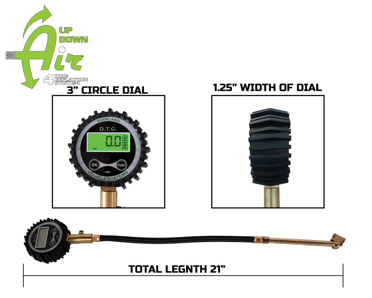 OVS Digital Tire Gauge With Valve Kit & Storage Bag Universal 12010001