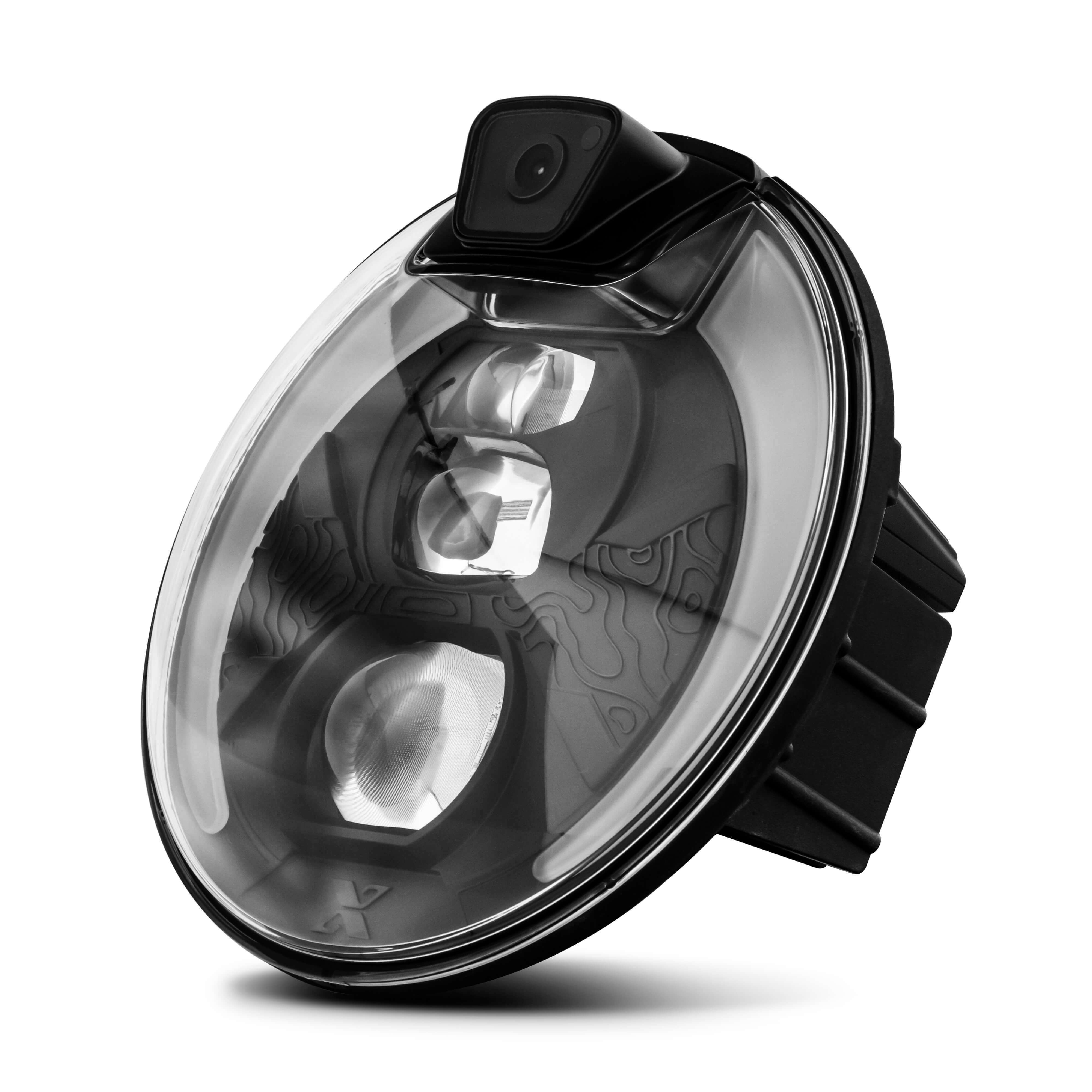 Project X App Connected 7 Inch Headlight With Integrated 4K UHD & 1080P Cameras HL538822-1