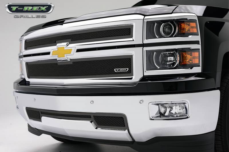 T-Rex 2014-2015 Chevrolet Silverado 1500 Upper Class Mesh Grille Overlay Black 51117