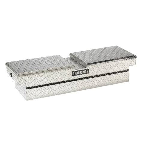 Lund Tradesman 60  Cross Bed Truck Tool Box Mid Size Gull Wing Push Button Aluminuminum TALG568PB