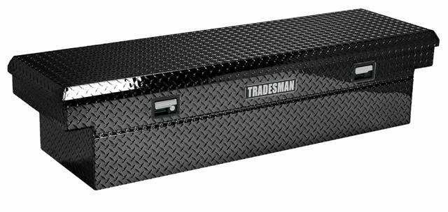 Lund Tradesman 72  Cross Bed Truck Tool Box for Heavy-Duty Trucks Single Lid Aluminuminum TALF2072BK